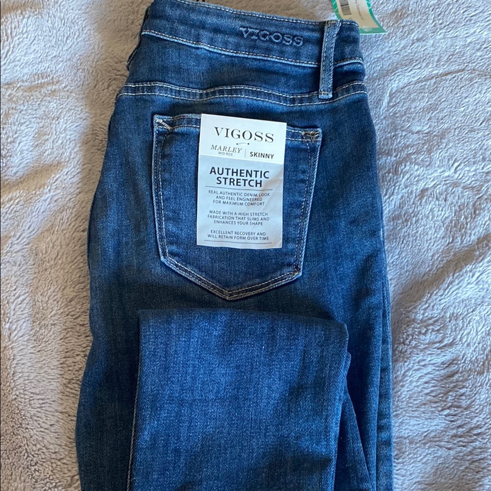 Vigoss Blue Skinny Jeans Premium Denim